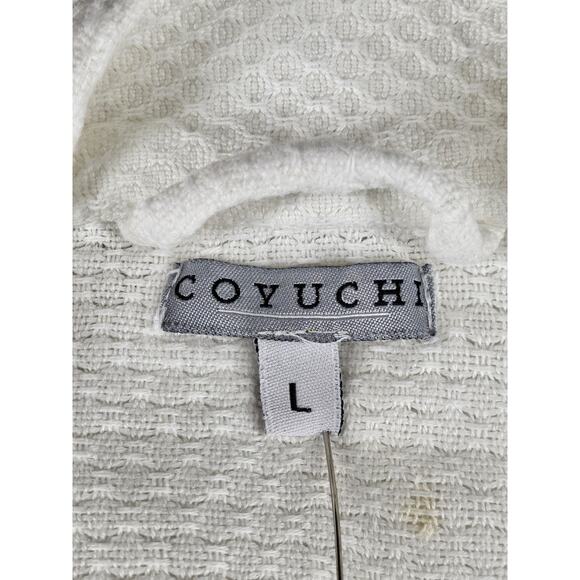 COYUCHI WOMEN'S 100% ORGANIC COTTON WHITE LONG SLEEVE ROBE SIZE LARGE - Picture 7 of 10